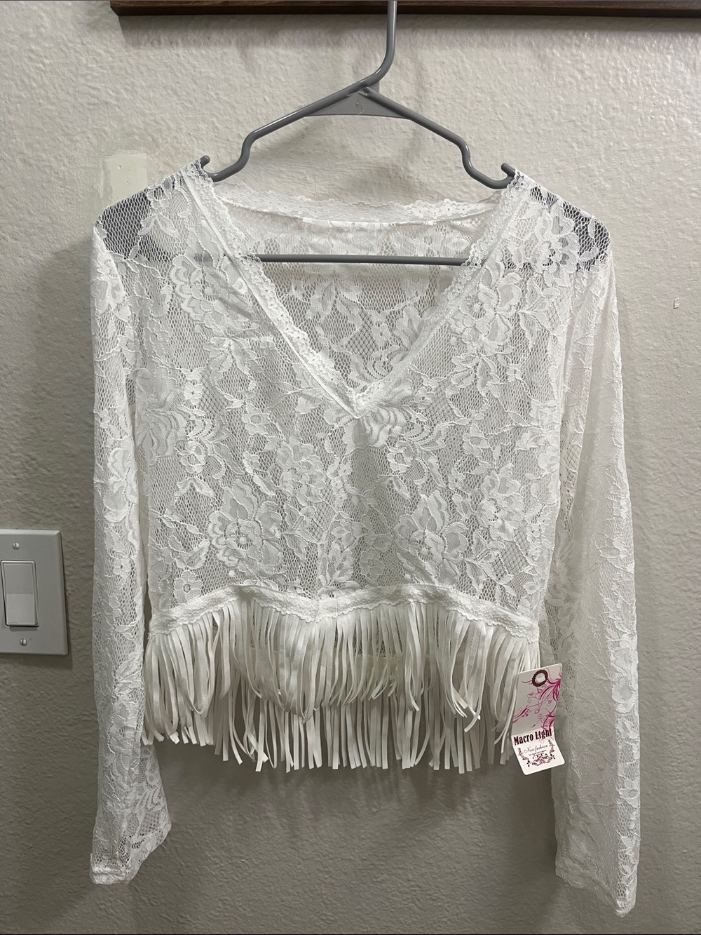 Sheer long sleeve shirt